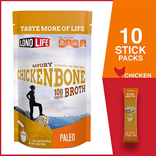 Lonolife Chicken Bone Broth Powder With 10G Protein, Paleo And K