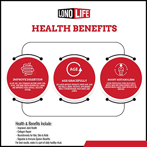 Lonolife Chicken Bone Broth Powder With 10G Protein, Paleo And K