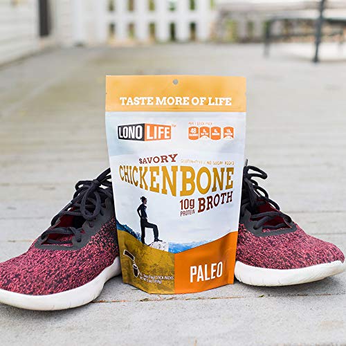 Lonolife Chicken Bone Broth Powder With 10G Protein, Paleo And K
