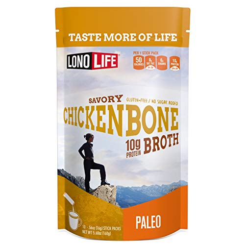 Lonolife Chicken Bone Broth Powder With 10G Protein, Paleo And K