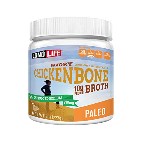 Lonolife Reduced Sodium Chicken Bone Broth Powder With 10G Prote