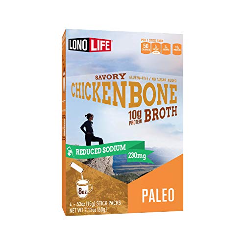 Lonolife Reduced Sodium Chicken Bone Broth Powder With 10G Prote