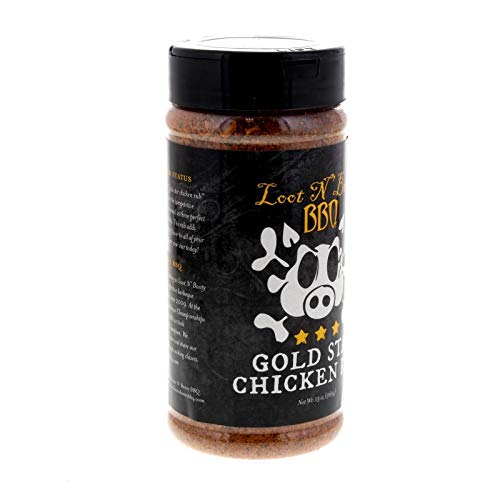 Loot N Booty Bbq Gold Star Chicken Rub 13 Oz Shaker