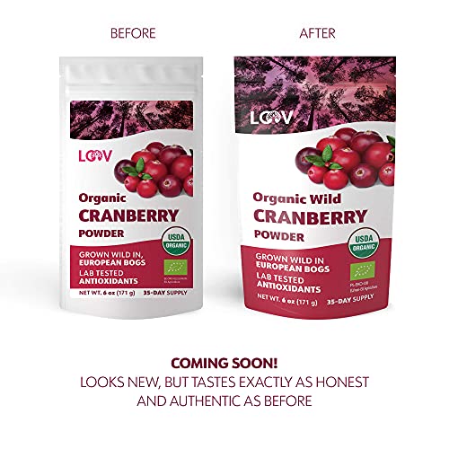 Loov Organic Wild Cranberry Powder, 100% Whole Organic Cranberry