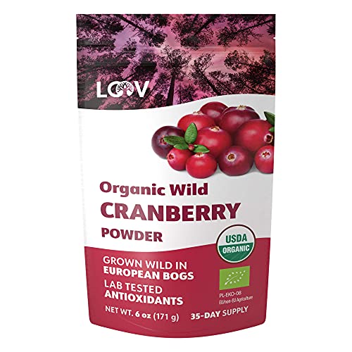 Loov Organic Wild Cranberry Powder, 100% Whole Organic Cranberry