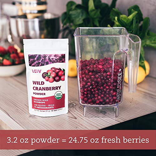 Organic Wild Cranberry Powder, 100% Whole Organic Cranberry Frui
