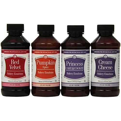Lorann Oils Bakery Emulsion Bundle, Red Velvet Princess Cake Cre