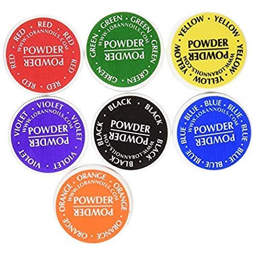 Lorann Food Coloring Powder 1/2 Ounce, Set Of 7 Colors