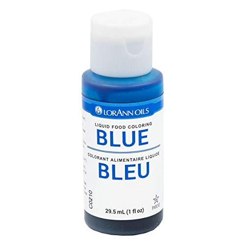 Lorann Blue Liquid Food Color, 1 Ounce Squeeze Bottle