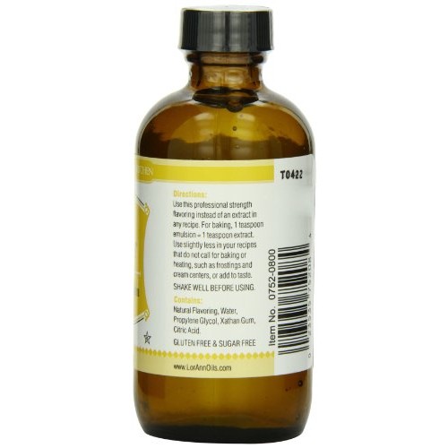 Lorann Butter, Natural Clear Bakery Emulsion, 4 Ounce Bottle