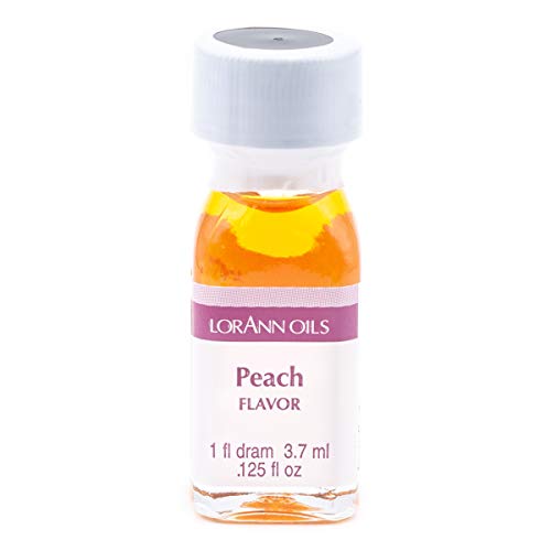 Lorann Peach Super Strength Flavor, 1 Dram Bottle .0125 Fl Oz -