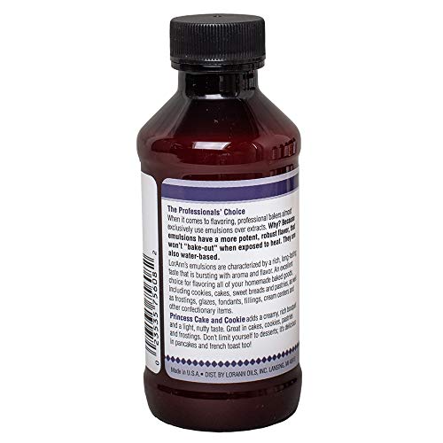 Lorann Princess Cake And Cookie Bakery Emulsion, 4 Ounce Bottle