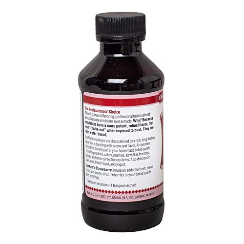 Lorann Strawberry Bakery Emulsion, 4 Ounce Bottle