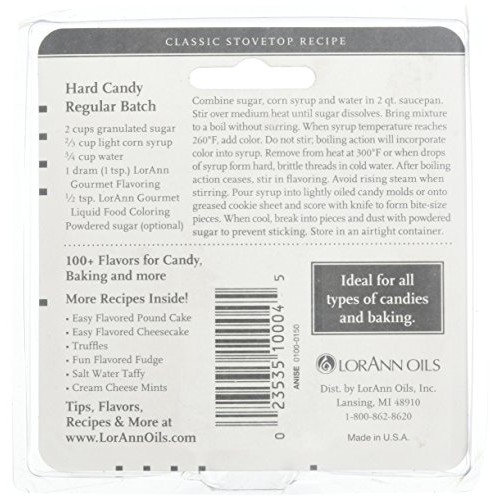 Lorann Super Strength Anise Oil, Natural Flavor, 1 Dram Bottle