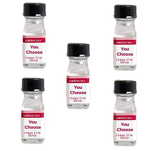 Lorann Super Strength Flavors 5 Pack Of 1 Dram Bottles .0125 Fl