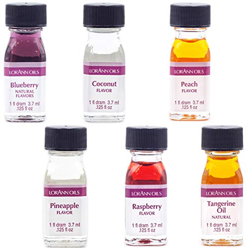 Lorann Super Strength Pack #1-6 Fruity Flavors In Dram Bottles