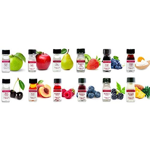 Tasty Living Variety Of Lorann Oils Food Flavoring - 12 Fruit Fl