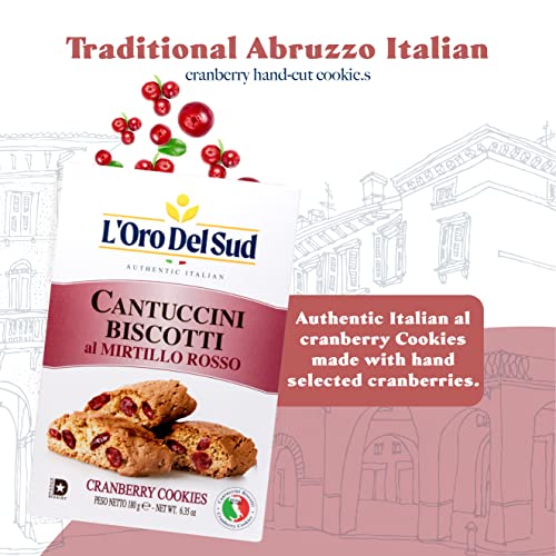 Cranberry Biscotti, Cantuccini dAbruzzo, Italian Cookies made w...