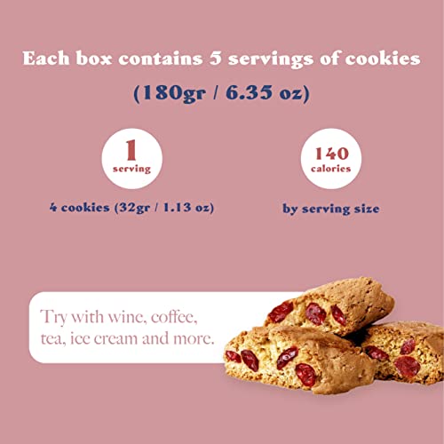 Cranberry Biscotti, Cantuccini dAbruzzo, Italian Cookies made w...