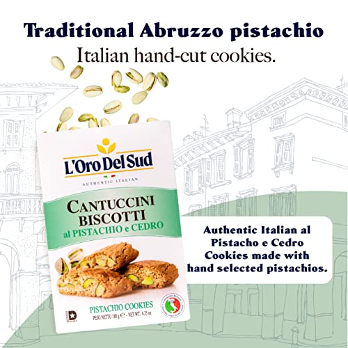 Pistachio and Cedron Biscotti, Cantuccini dAbruzzo, Italian Coo...