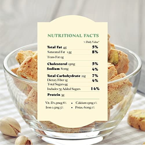 Pistachio and Cedron Biscotti, Cantuccini dAbruzzo, Italian Coo...