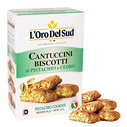 Pistachio and Cedron Biscotti, Cantuccini dAbruzzo, Italian Coo...
