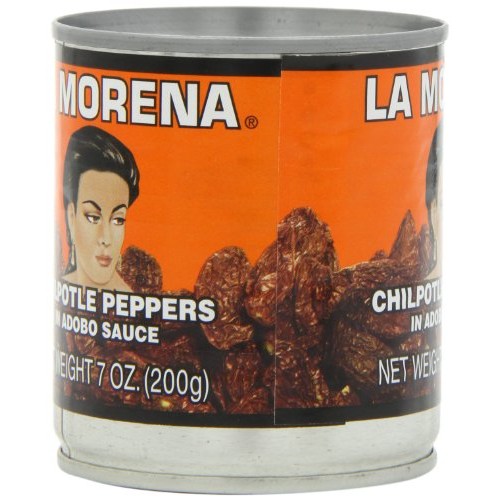 La Morena Chipotle Peppers In Adobo Sauce, 7-Ounce Tins Pack Of 6