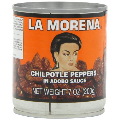 La Morena Chipotle Peppers In Adobo Sauce, 7-Ounce Tins Pack Of 6