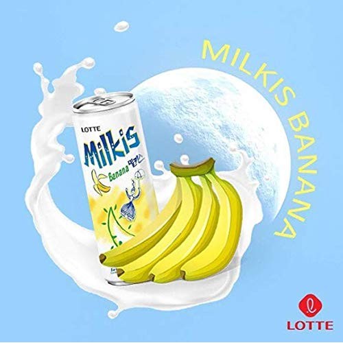 Lotte Milkis Soda Beverage, Banana, 8.5 Fluid Ounce Pack Of 6
