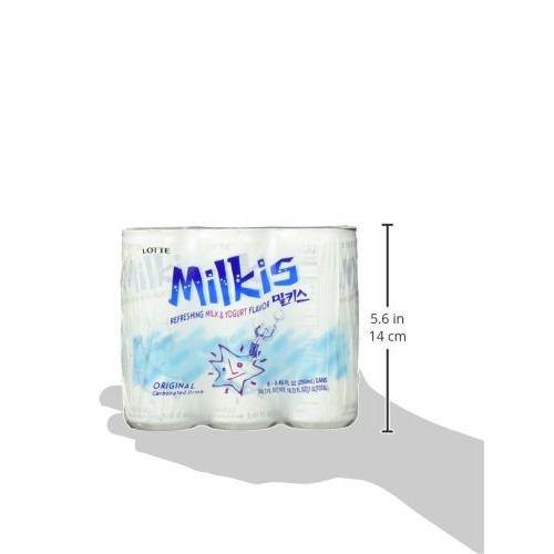 Lotte Milkis Soda Beverage, 8.5 Fluid Ounce Pack Of 6