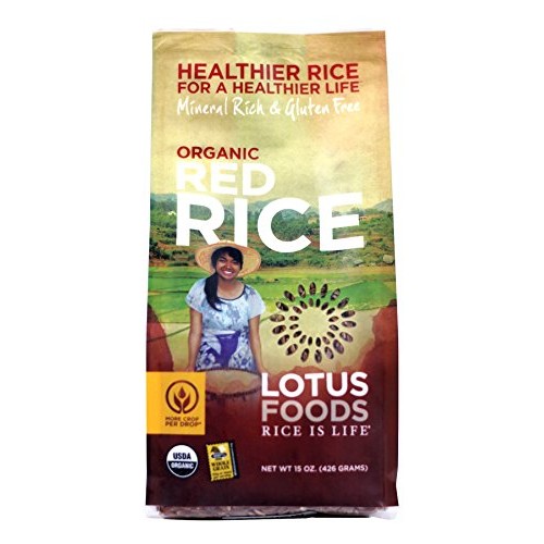 Lotus Foods, Heirloom Bhutan Red Rice, Gluten Free, 15 Oz