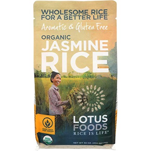 Lotus Foods Organic White Jasmine Rice, 30 Oz