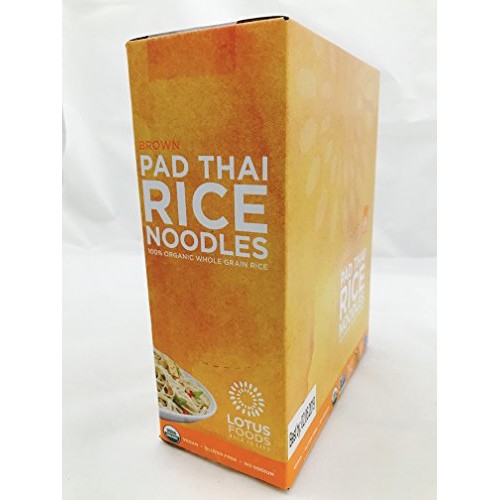 Lotus Foods Gourmet Organic Brown Rice Pad Thai Noodles, 8 Count