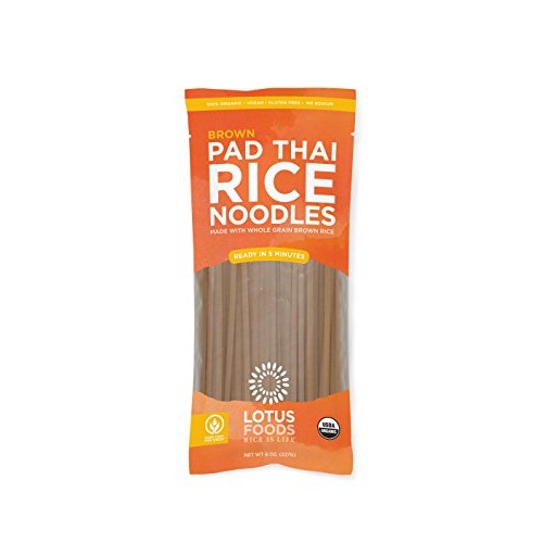 Lotus Foods Gourmet Organic Brown Rice Pad Thai Noodles, 8 Count