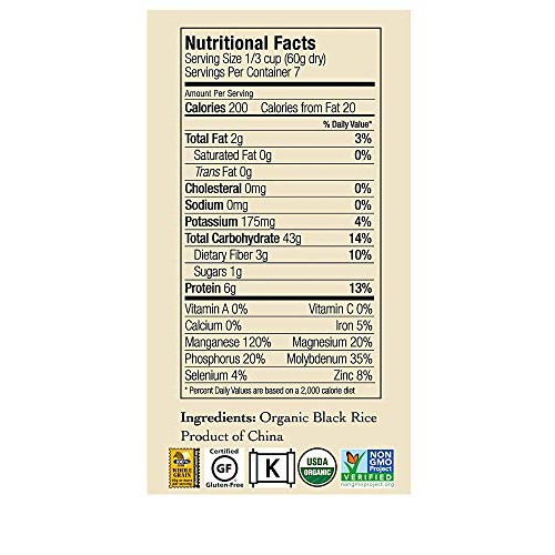 Lotus Foods Gourmet Organic Forbidden Rice, 11 Pound Pack Of 1