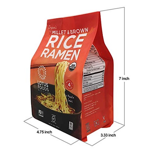 Lotus Foods Gourmet Organic Millet And Brown Rice Ramen Noodles,