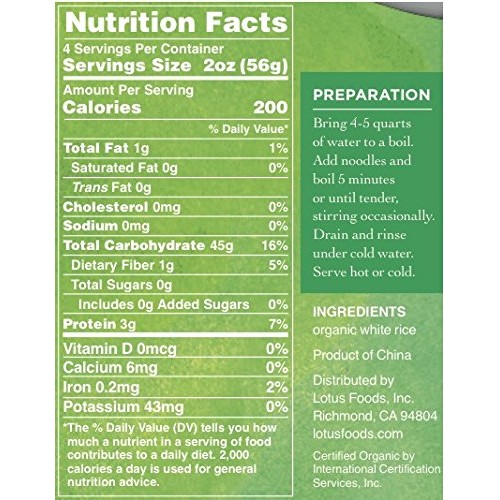 Lotus Foods Gourmet Organic Traditional Pad Thai Noodles, 8 Count