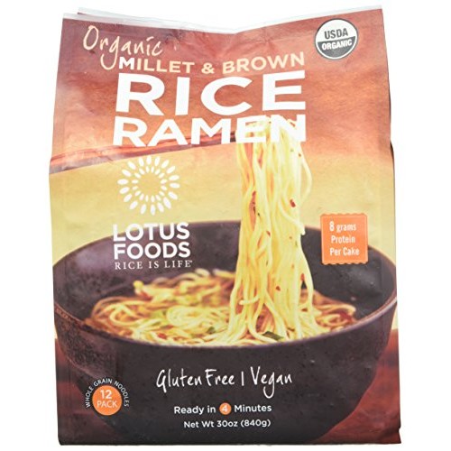 Lotus Foods Organic Millet &Amp; Brown Rice Ramen, 12 Pack Pack Of 2