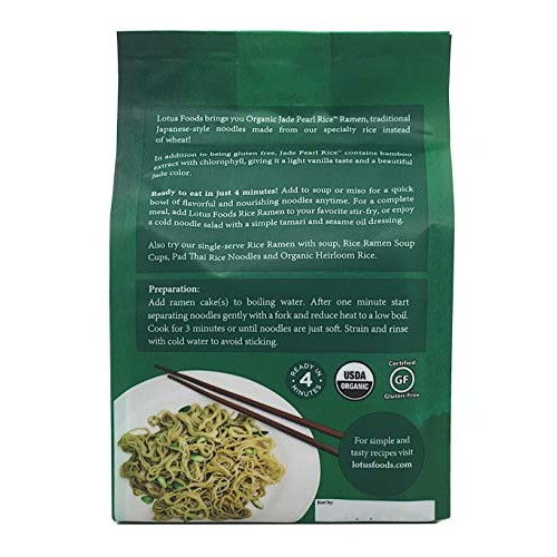 Lotus Foods Organic Quick-Cook Jade Pearl Rice Ramen Noodles, 10