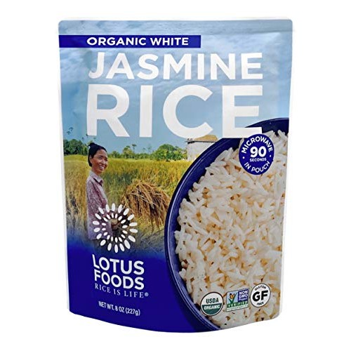 Lotus Foods Organic White Jasmine Heat &Amp; Eat Rice Pouch, 8 Ounce