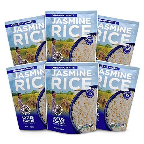 Lotus Foods Organic White Jasmine Heat &Amp; Eat Rice Pouch, 8 Ounce