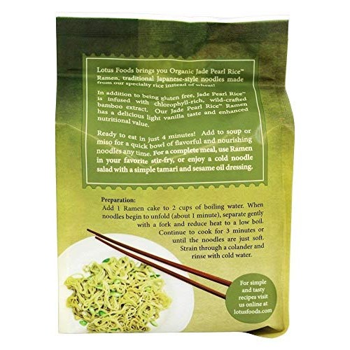 Lotus Foods - Organic Rice Ramen Bamboo-Infused Noodles, Jade Pe
