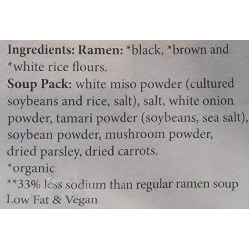 Lotus Foods Rice Ramen Noodles, Forbidden Rice With Miso Soup, 1