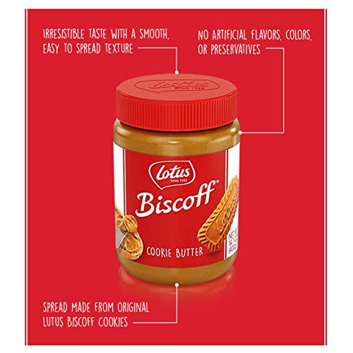 Lotus Biscoff - Cookie Butter Spread - Creamy - 14 Ounce Pack O