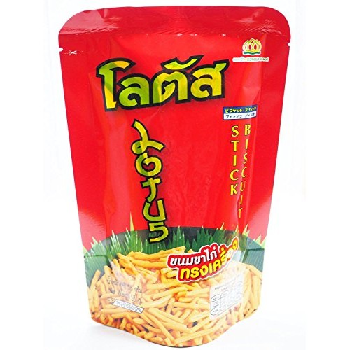 Lotus Biscuit Stick Thai Style Snack Crispy And Tasty 55G. [Pack