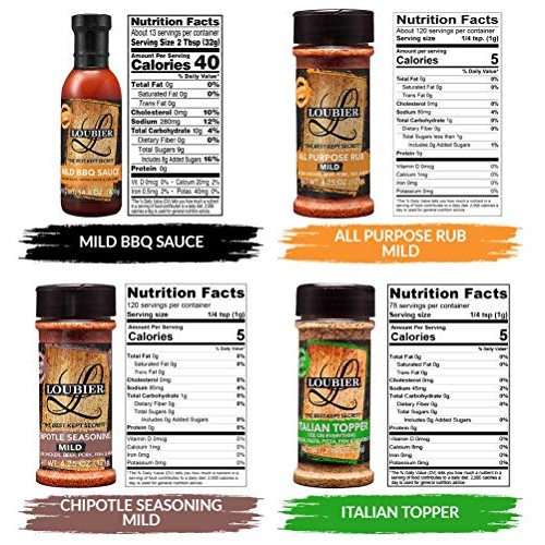 Loubier Gourmet: Bbq Sauce And Dry Rub Sampler - All Natural And