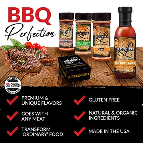Loubier Gourmet: Bbq Sauce And Dry Rub Sampler - All Natural And