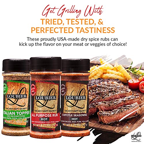 Loubier Gourmet : Spice Rubs - 4.25Oz Per Bottle - All Natural B