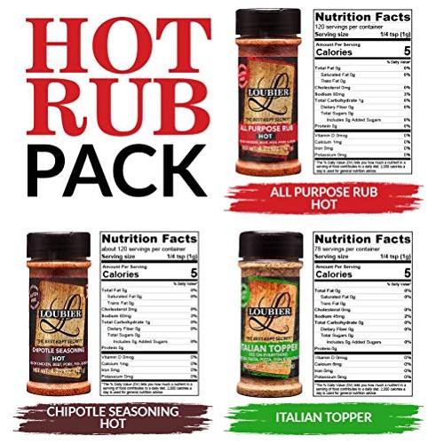 Loubier Gourmet : Spice Rubs - 4.25Oz Per Bottle - All Natural B