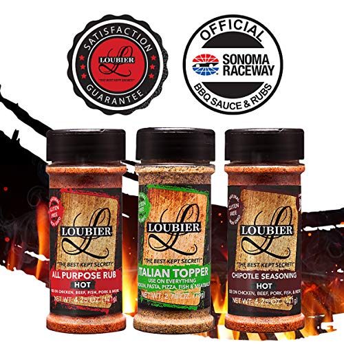 Loubier Gourmet : Spice Rubs - 4.25Oz Per Bottle - All Natural B